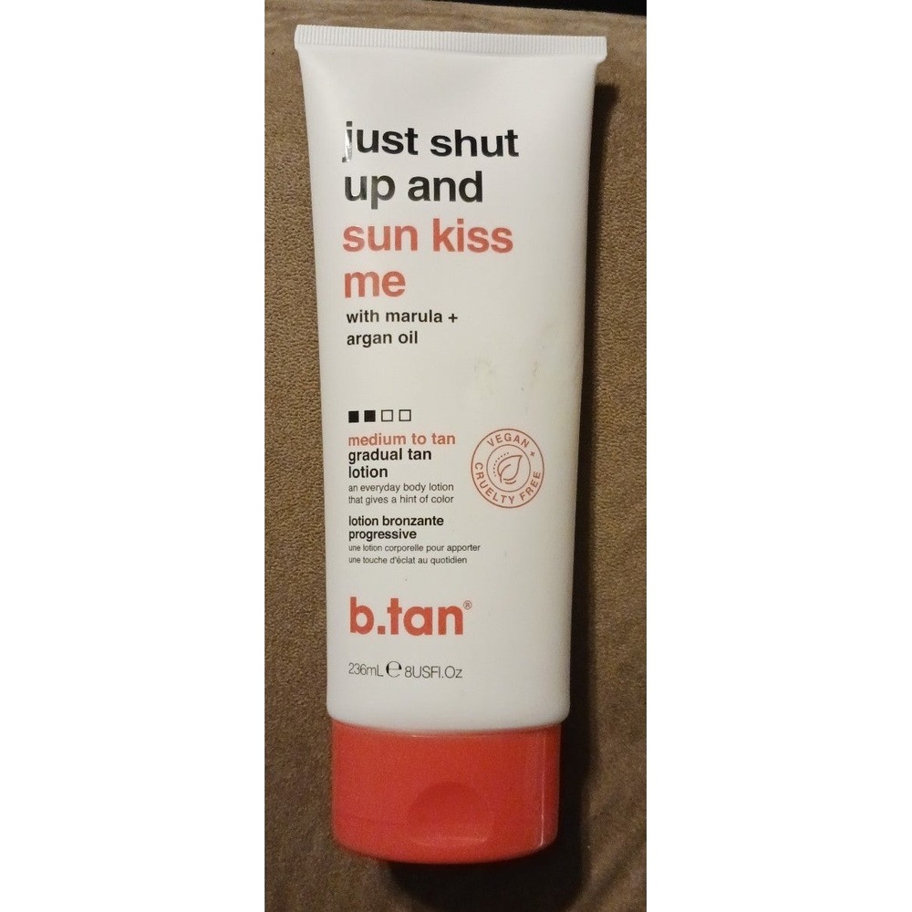 NEW b.tan Just Shut Up & Sun Kiss Me Gradual Tan Lotion, Medium to‎ Tan